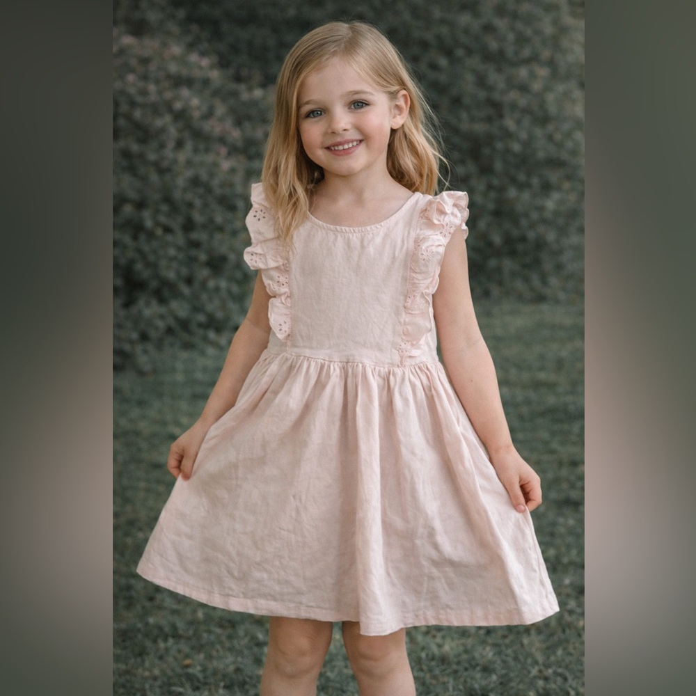 NWOT: H&M Light Pink Ruffle Dress